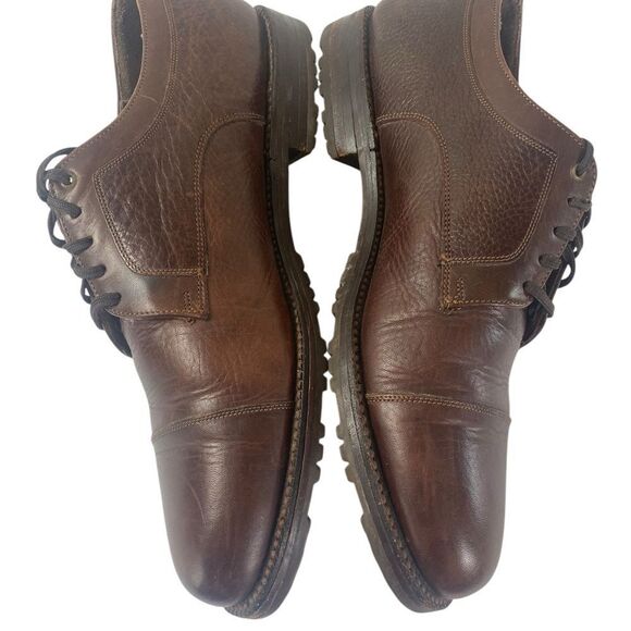 Classic Brown Leather Men's Shoes Johnson & Murphy 9.5D brown Oxford - Picture 5 of 9